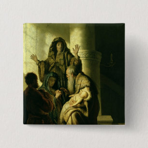 Simeon and Hannah in the Temple, c.1627 15 Cm Square Badge