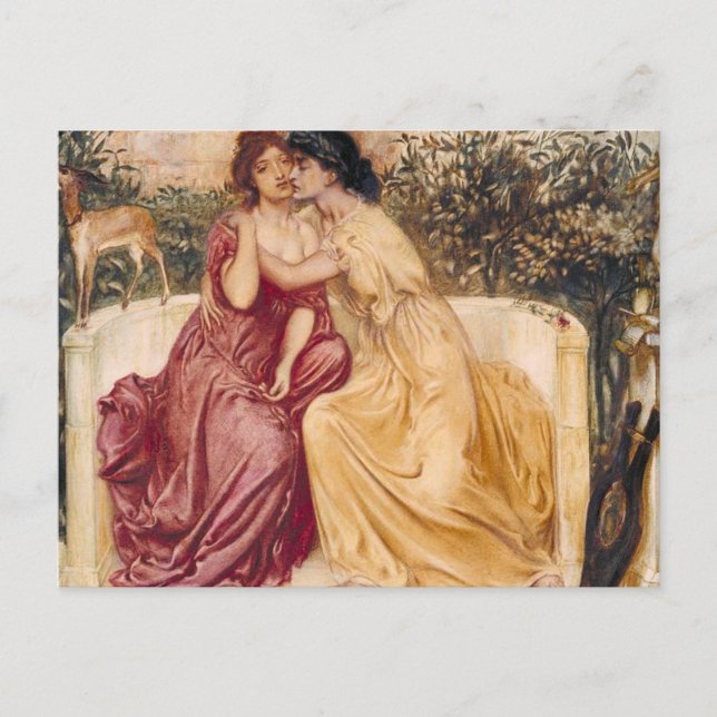 Simeon And Solomon Sappho And Erinna In A Garden Postcard (Front)