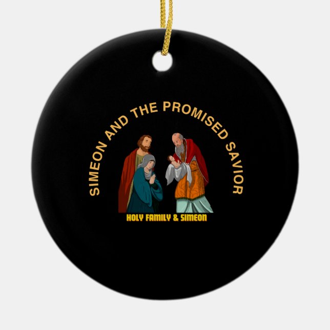SIMEON AND THE PROMISED SAVIOR CERAMIC TREE DECORATION (Front)
