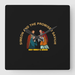 SIMEON AND THE PROMISED SAVIOR SQUARE WALL CLOCK