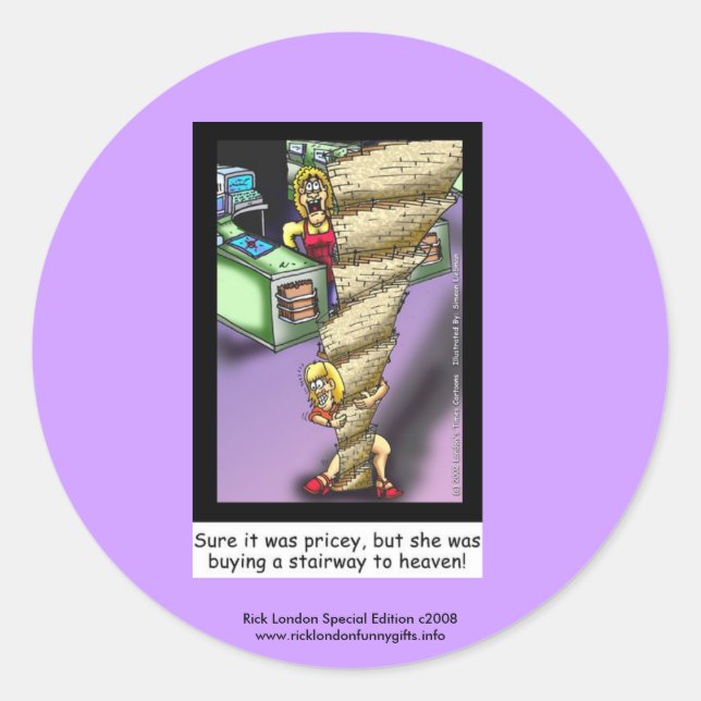 Simeon_StairwayHeaven, Rick London Special Edit... Classic Round Sticker (Front)