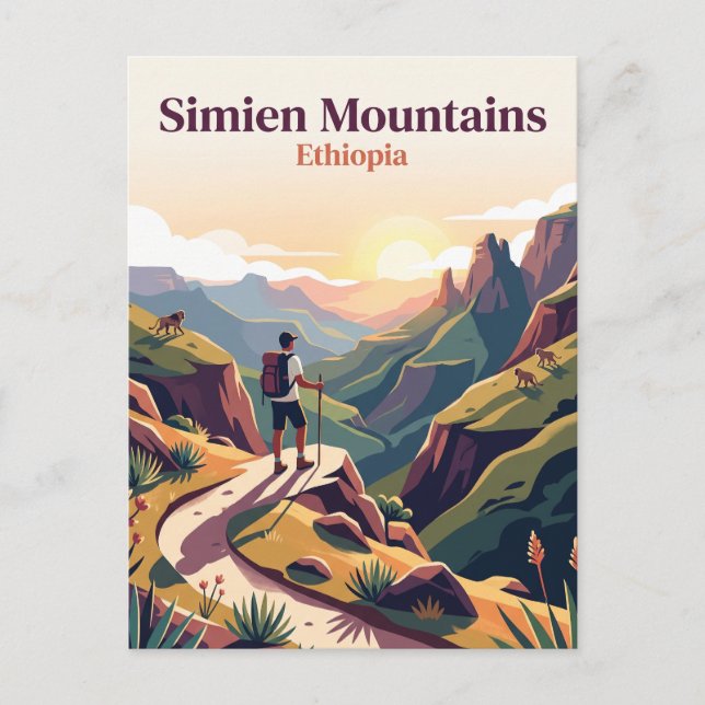 Simien Mountains Ethiopia Postcard (Front)