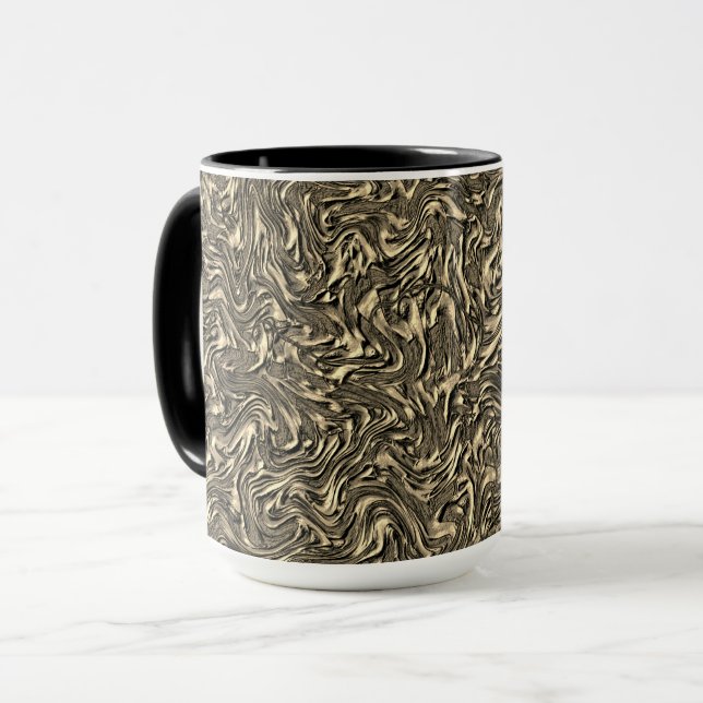Similar to wall texture in suede or khaki colour mug (Front Left)