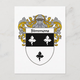 Simmons Coat of Arms (Mantled) Postcard