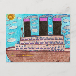 Simo Go Around Ship Postcard