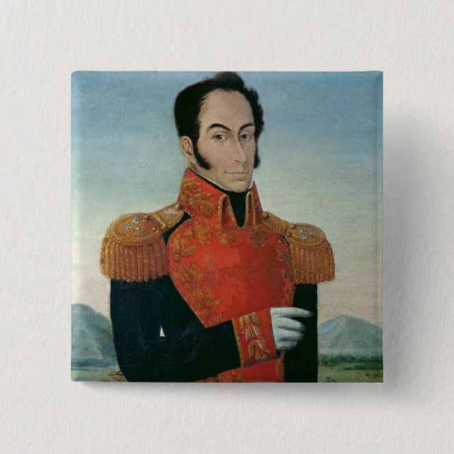 Simon Bolivar 15 Cm Square Badge (Front)