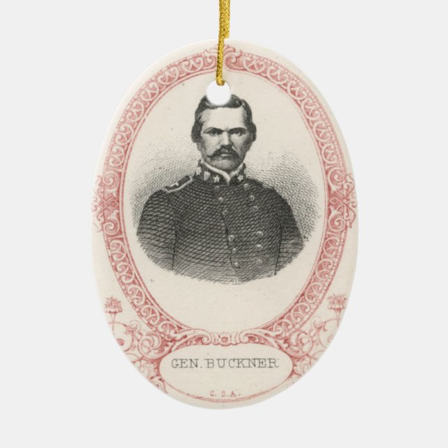 Simon Bolivar Buckner Ceramic Tree Decoration (Front)