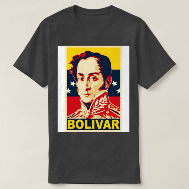 Simon Bolivar Poster T-Shirt (Design Front)