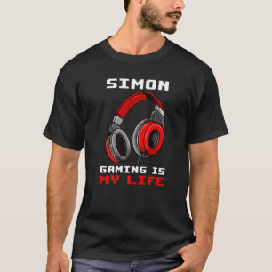 Simon  Gaming Is My Life  Personalised T-Shirt