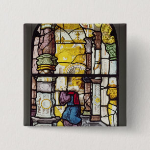Simon in the Temple beholding the Holy Spirit 15 Cm Square Badge