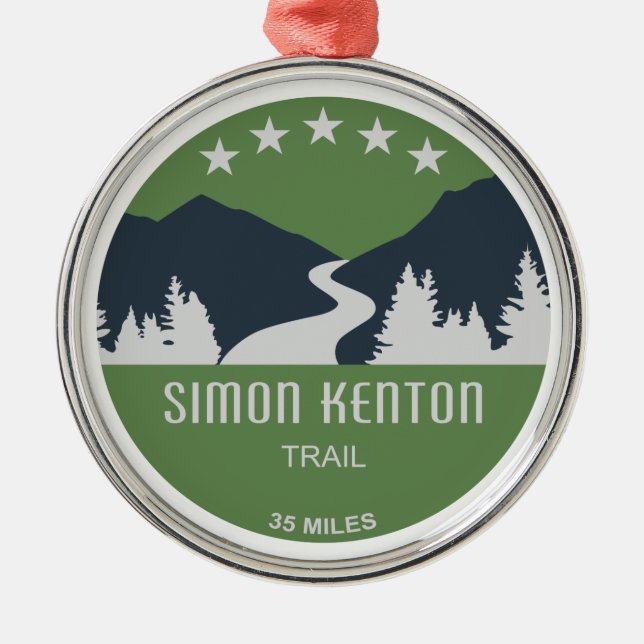 Simon Kenton Trail Metal Tree Decoration (Front)