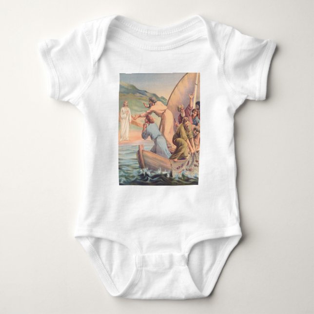 Simon lovest thou Me Baby Bodysuit (Front)