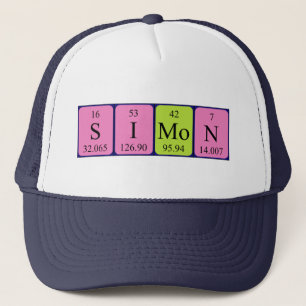 Simon periodic table name hat
