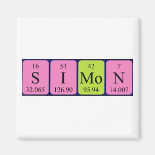 Simon periodic table name magnet