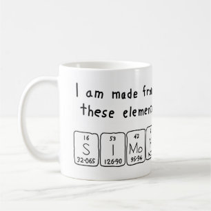 Simon periodic table name mug