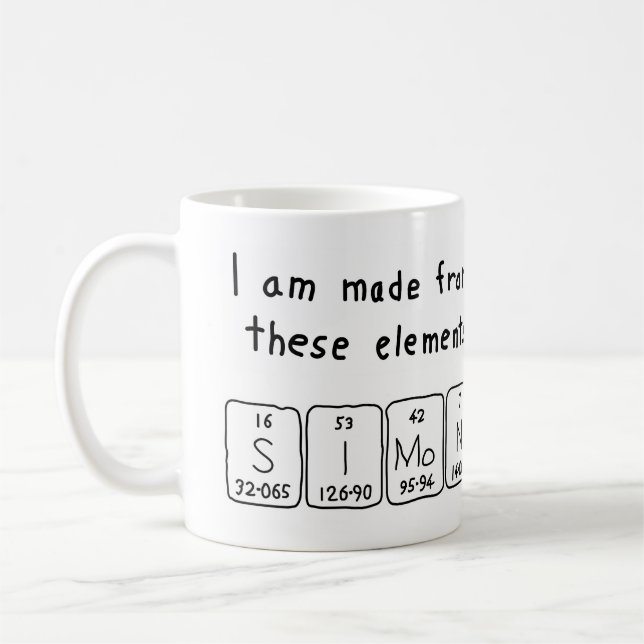 Simon periodic table name mug (Left)