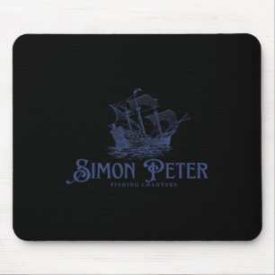 Simon Peter Fishing Charters Jesus Christians God  Mouse Pad