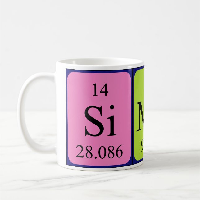 Simona periodic table name mug (Left)