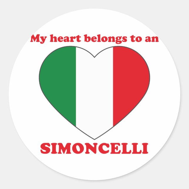 Simoncelli Classic Round Sticker (Front)