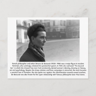 Simone de Beauvoir - Feminist Postcard