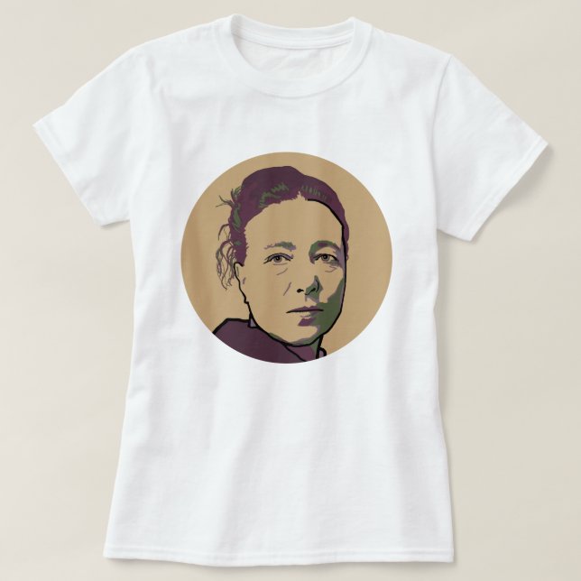 Simone de Beauvoir T-Shirt (Design Front)
