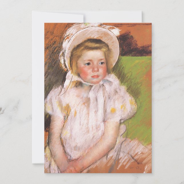 Simone in a White Bonnet | Mary Cassatt (Front)