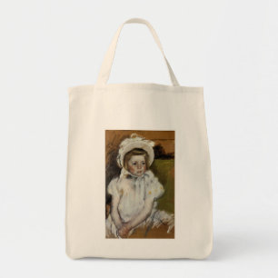 Simone in a White Bonnet Tote Bag