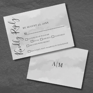 Simp Elegant Watercolor Wedding RSVP Response Card