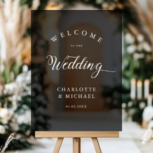Simpel, Elegant Wedding  Acrylic Sign