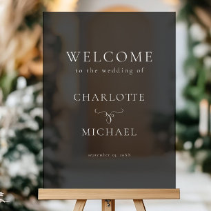 SIMPEL, ELEGANT, "WELCOME"  WEDDING  ACRYLIC SIGN