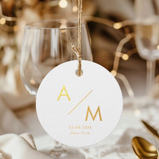 Simpel, minimal foil favour tags (Creator Uploaded)