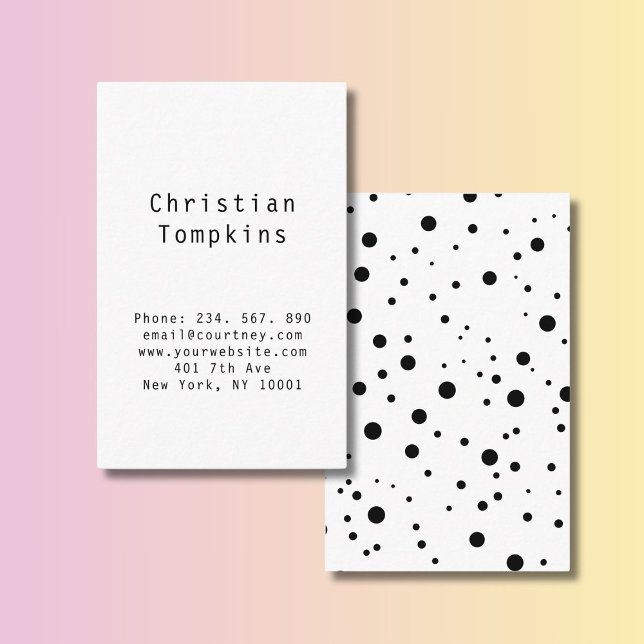 Simpel Pattern Business Card (Simpel White & Black Pattern Business Card)