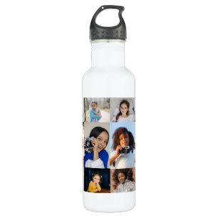Simple 12 Photo Collage Gift 710 Ml Water Bottle