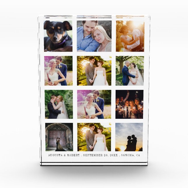 Simple 12 Photo Collage Keepsake (Front)