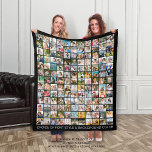 Simple 143 Square Photo Collage Personalised Fleece Blanket<br><div class="desc">Making your own photo memory keepsake blanket is a great way to cherish and treasure special memories. Create your own utilising this easy-to-upload photo collage template with 143 square pictures and personalised with your custom text in your choice of font styles and colour and blanket colour. Make as a gift...</div>