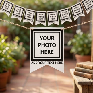 Simple 16 Photo & Add Text – Upload Picture Bunting