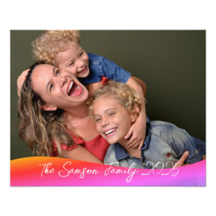 Simple 1 Photo Full Coverage - Script Text Overlay Print