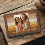 Simple 1 Photo Template - Warm Colour Border - Tex Trifold Wallet<br><div class="desc">Use a square photo and make a unique and trendy gift. This modern minimal design includes a border in a colour of your choice (change it in the advanced design area) and a simple line of text to add any names and other event information. If you need to move anything...</div>