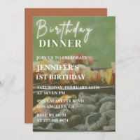 Simple 1st birthday invitations Bbq Backyard
