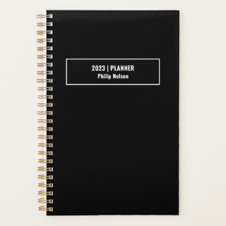 Simple 2023 Classic Black Weekly Monthly Non-Dated Planner