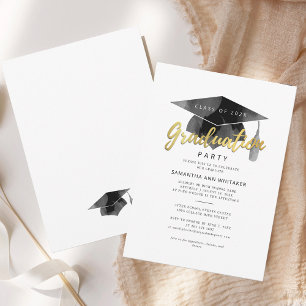 Simple 2025 Graduation Minimalist Grad Party Invitation