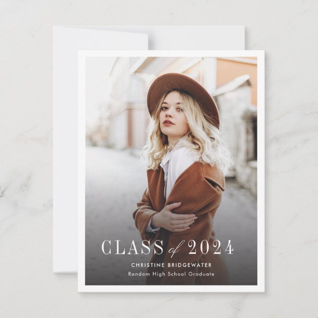 Simple 2026 Photos Graduation Announcement (Front)
