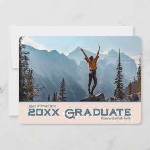 Simple 20xx Graduate 2 Photo Invitation/ Announcement