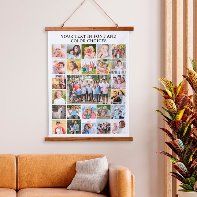 Simple 25 Photo Collage Personalised Custom Hanging Tapestry (Creator Uploaded)