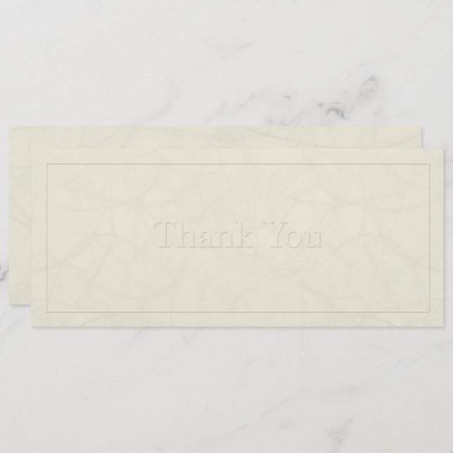 Simple 2 Flat Card - Sympathy Thank You Cards (Front/Back)