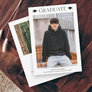 Simple 2 Photo Graduation Invitation