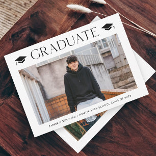 Simple 2 Photo Graduation Invitation