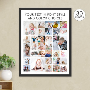 Simple 30 Photo Collage Poster