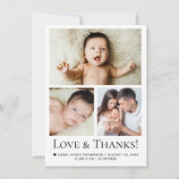 Simple 3 Custom Baby Photos Modern Collage