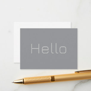 Simple 3 Dimensional Looking Text Grey Enclosure Card